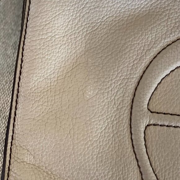 Etienne Aigner Peddled Nappa Leather Tan Angela Logo Crossbody Purse - Picture 3 of 14